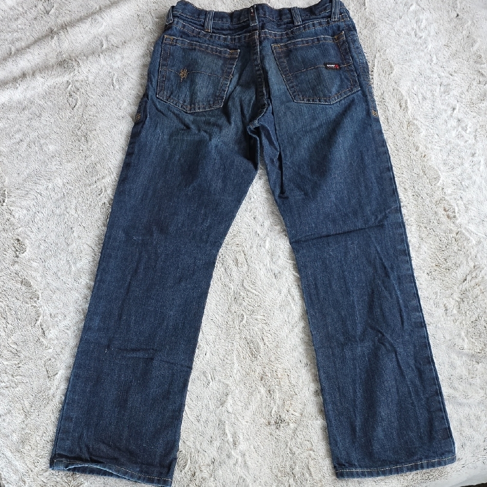 Ariat Men’s Relaxed Boot Dark Blue Denim Jeans - Picture 12 of 16